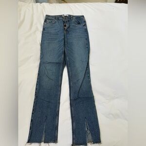 Zara high waisted split hem jeans